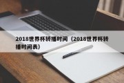 2018世界杯转播时间（2018世界杯转播时间表）