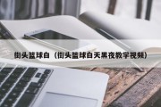 街头篮球白（街头篮球白天黑夜教学视频）